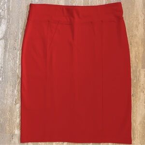 NWOT Penningtons “in every story” Red Straight Skirt. Has Stretch - Firm Hold. X
